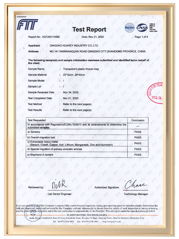 certificado de HUAREY - fabricante de produtos plásticos domésticos